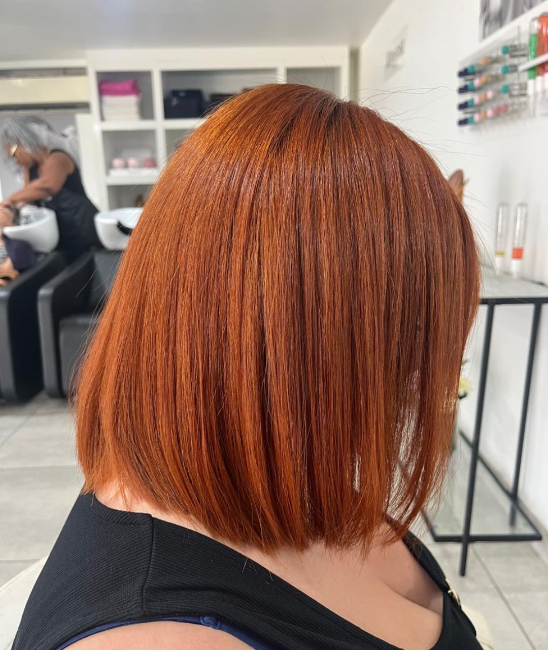 Coloration cuivrée carré